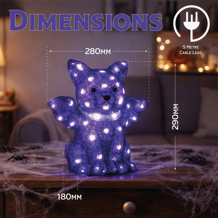 Fxlab Purple Bat Outdoor Decoration - dimensions and measurements