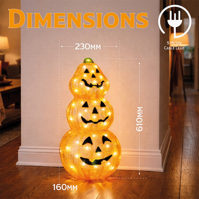 Fxlab Acrylic Pumpkin 80 White LED - dimensions and measurements