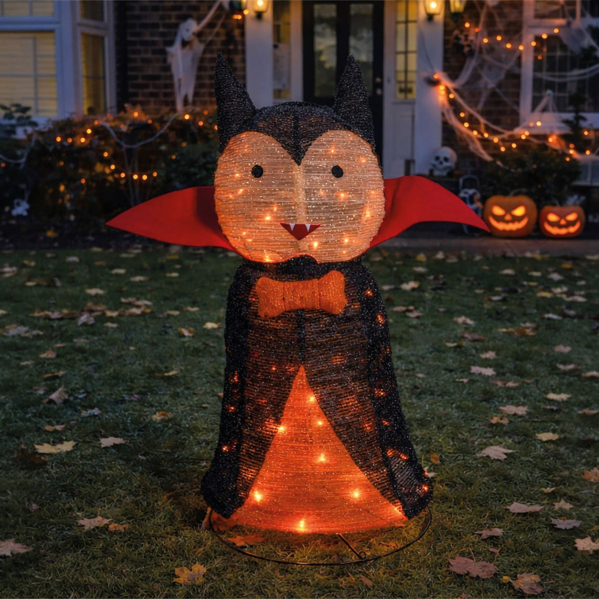 Fxlab Pop Up Foldable Vampire Indoor/Outdoor Halloween 80 Orange LEDS_Halloween