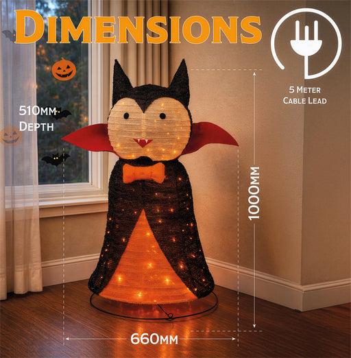 Fxlab Pop Up Foldable Vampire 80 Orange LED - dimensions and measurements