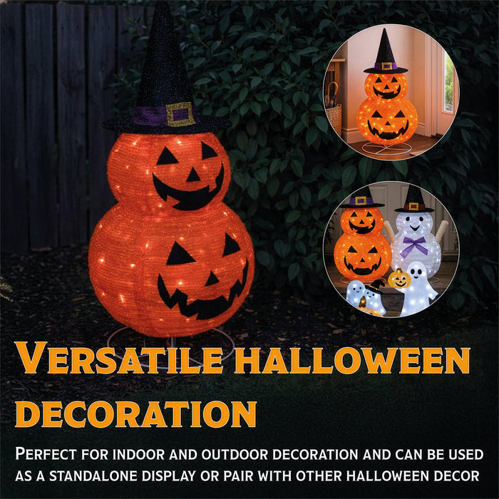 Fxlab Foldable Pumpkins 45 LED Battery Decoration - feature detail 3