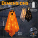 Fxlab Set of 3 Warm White LED Ghost Lights - dimensions and measurements