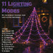 Fxlab Orange and Purple LED Spider Web Lights Outdoor with Hooks, Stakes, and Timer_Halloween