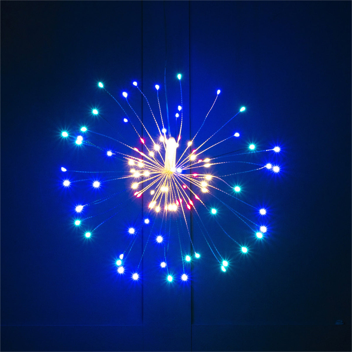 St Helens Home & Garden Battery-Operated Hanging LED Firework Light – Decorative Indoor & Outdoor Lighting_Christmas Lights