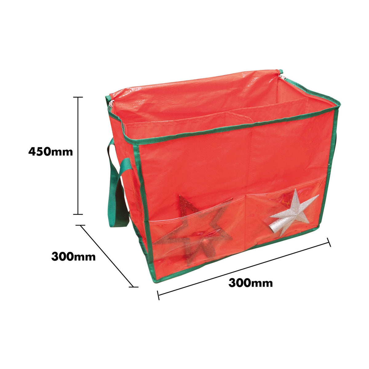 Seasonal Storage Bag with Side Pouch – Convenient Organiser for Holiday Decorations & Home Items_Christmas Storage bags