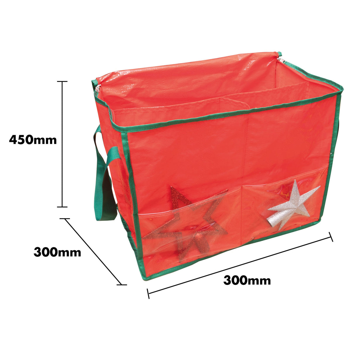 Seasonal Storage Bag with Side Pouch – Convenient Organiser for Holiday Decorations & Home Items_Christmas Storage bags