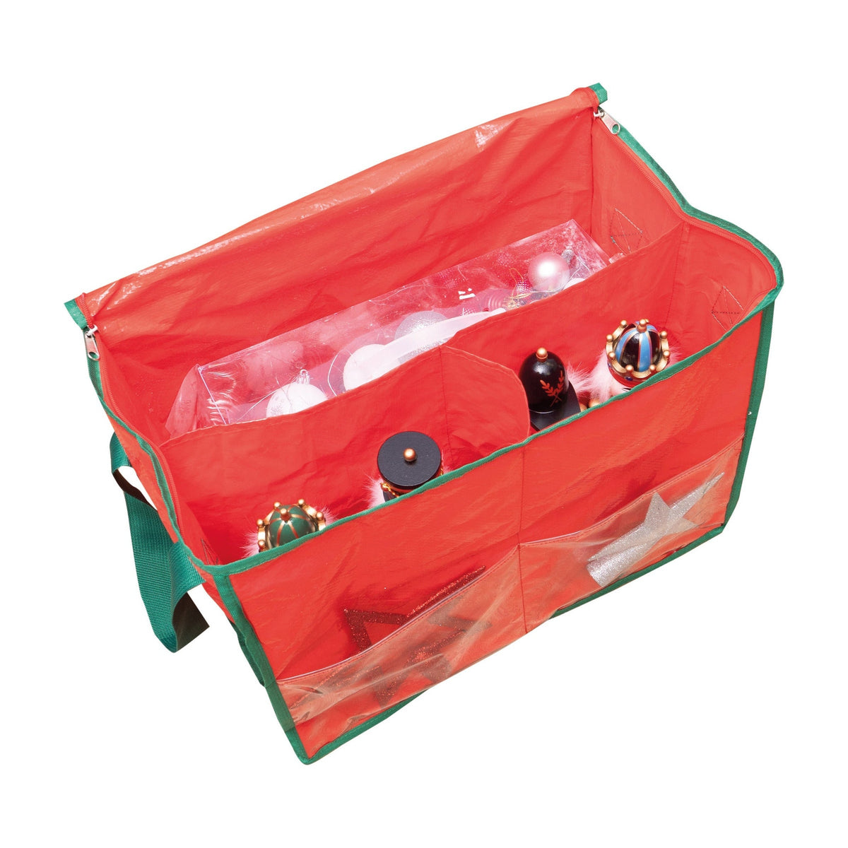 Seasonal Storage Bag with Side Pouch – Convenient Organiser for Holiday Decorations & Home Items_Christmas Storage bags