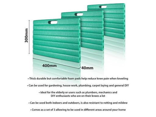 St Helens Home and Garden and Home Knee Cushions With Carry Handles - Set of 3_Garden Kneelers