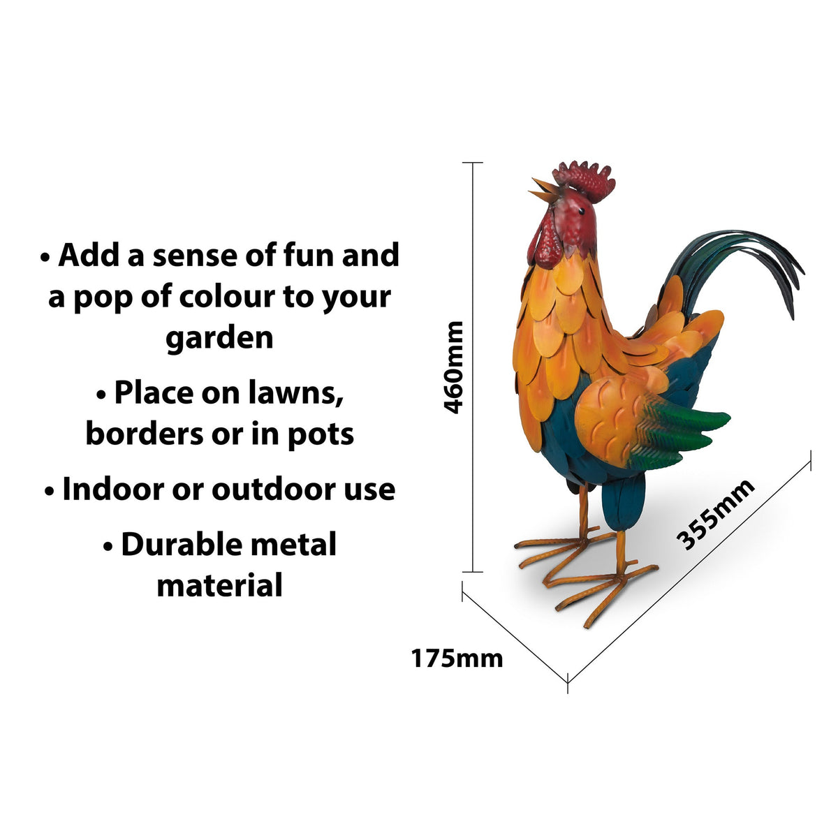 Metal Cockerel Garden Ornament_Garden Ornaments