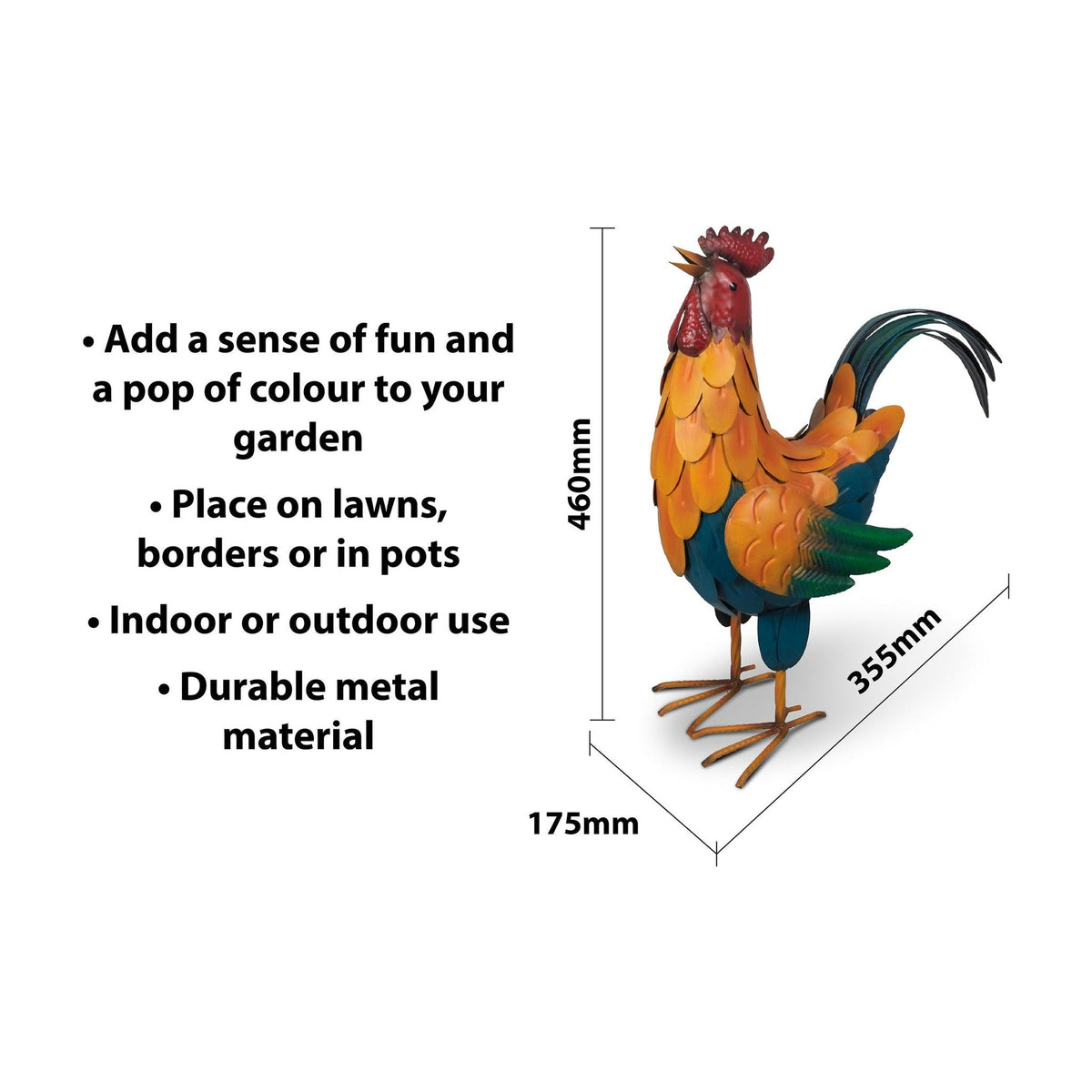 Metal Cockerel Garden Ornament_Garden Ornaments