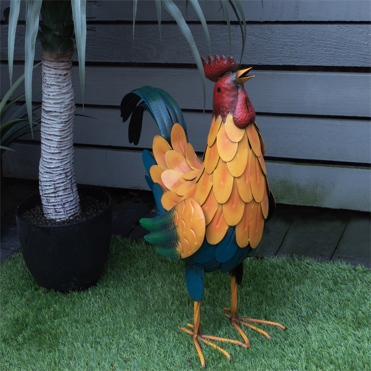 Metal Cockerel Garden Ornament_Garden Ornaments