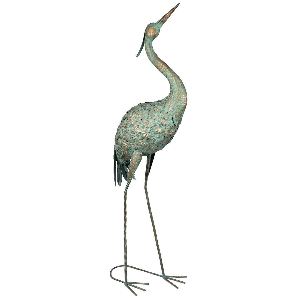 Large Metal Heron Garden Ornament_Garden Ornaments