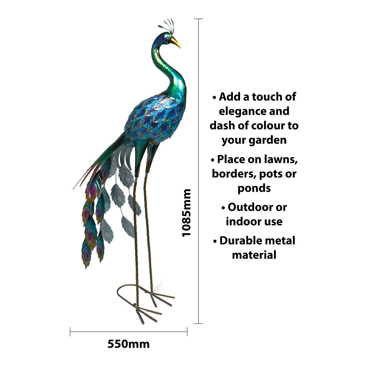 Metal Peacock Garden Ornament_Garden Ornaments