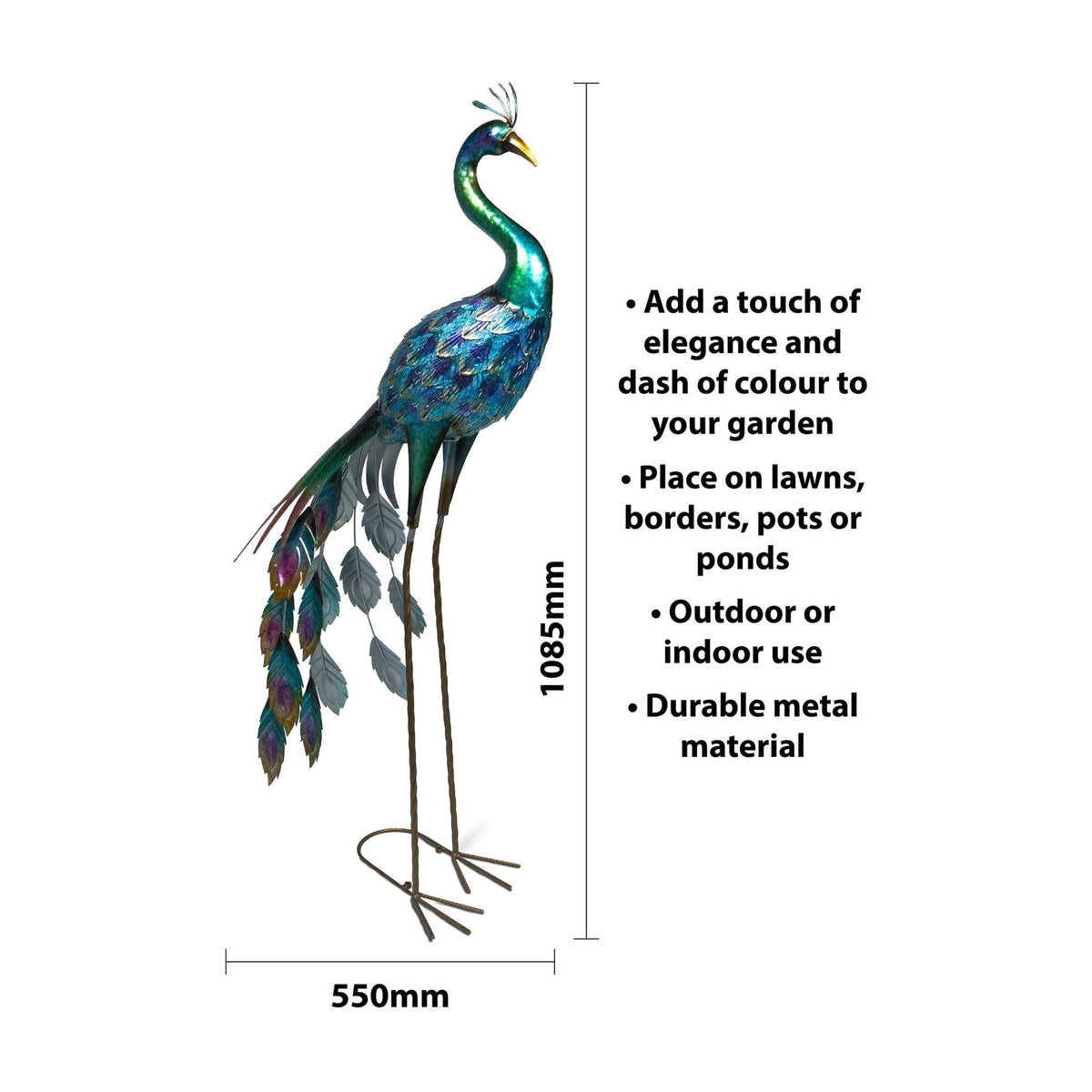 Metal Peacock Garden Ornament_Garden Ornaments