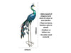 St Helens Home and Garden Metal Peacock Garden Ornament 108cm Height_Garden Ornaments
