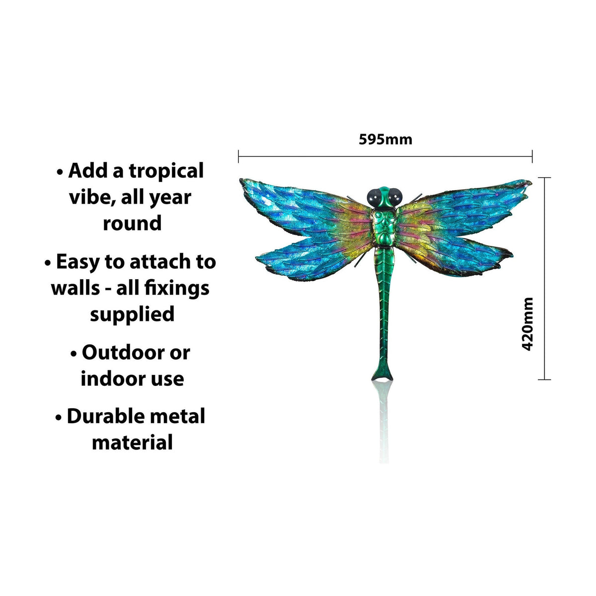 Metal Dragonfly Garden Wall Art_Garden Ornaments