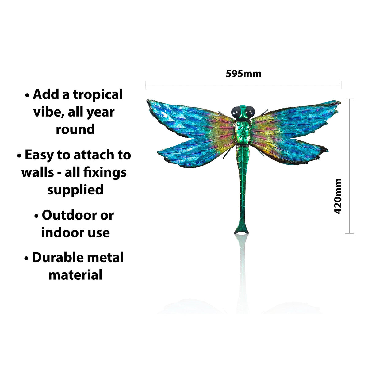 Metal Dragonfly Garden Wall Art_Garden Ornaments