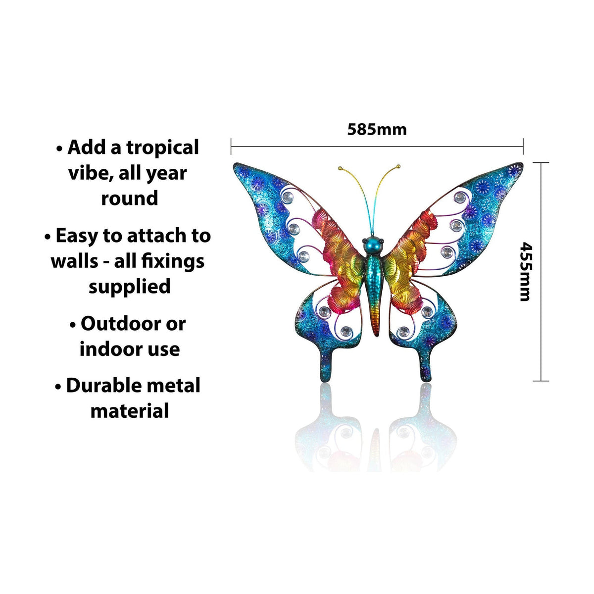 Metal Butterfly Garden Wall Ornament_Garden Ornaments