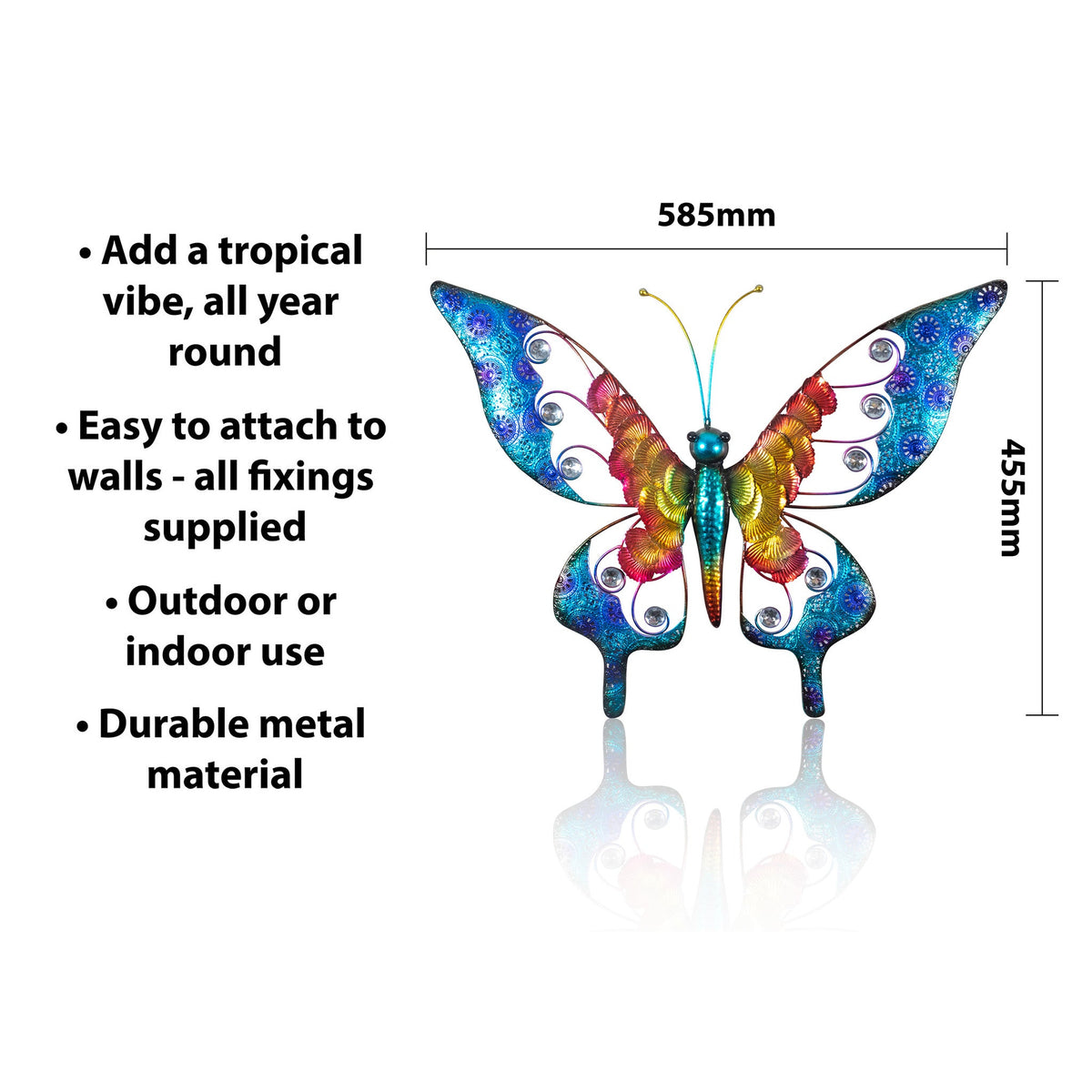 Metal Butterfly Garden Wall Ornament_Garden Ornaments