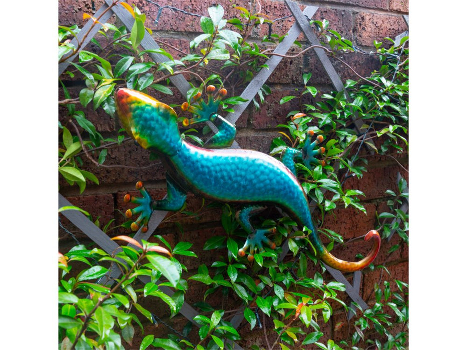 Metal Gecko Garden Wall Ornament_Garden Ornaments