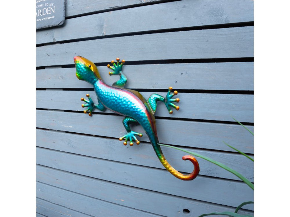 Metal Gecko Garden Wall Ornament_Garden Ornaments