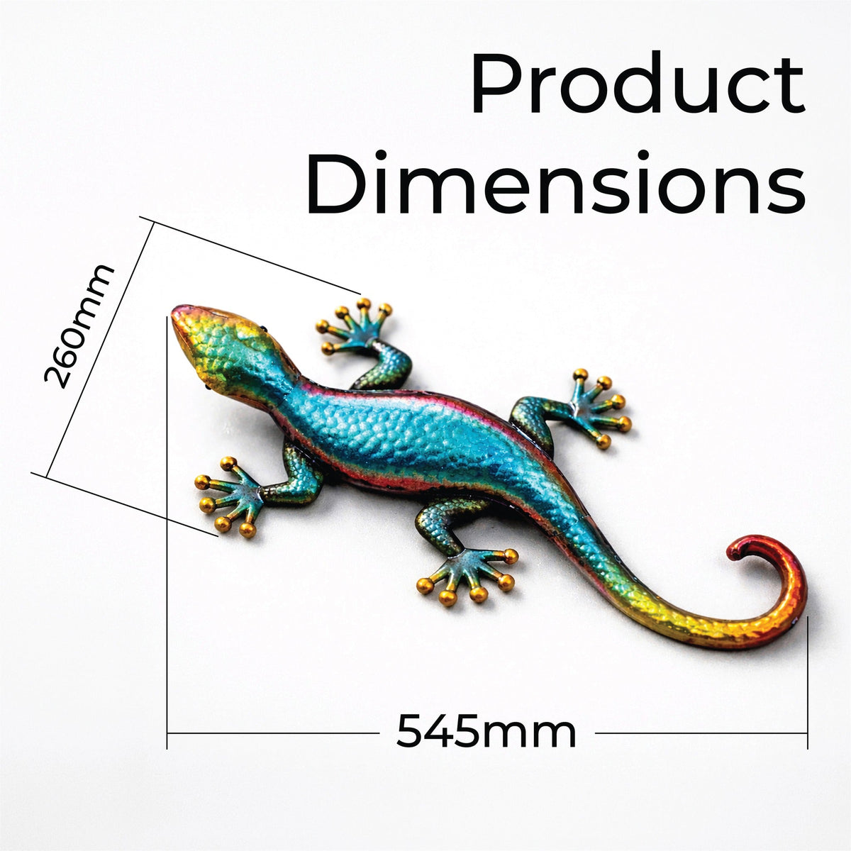 Metal Gecko Garden Wall Ornament_Garden Ornaments