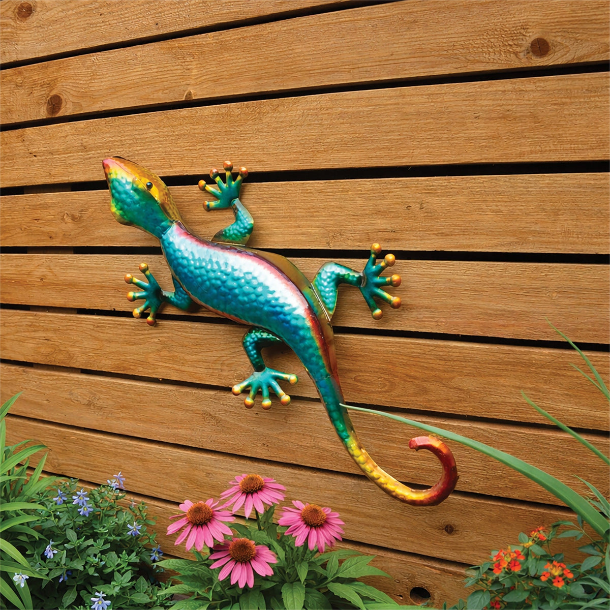 Metal Gecko Garden Wall Ornament_Garden Ornaments
