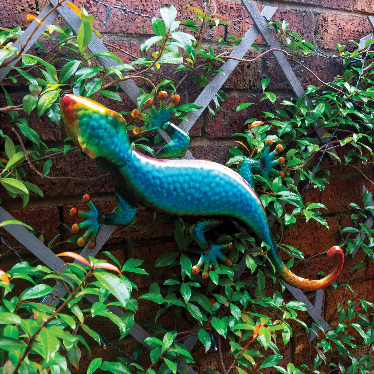 Metal Gecko Garden Wall Ornament_Garden Ornaments