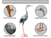 St Helens Home and Garden Metal Heron Garden Ornament 89cm Height_Garden Ornaments