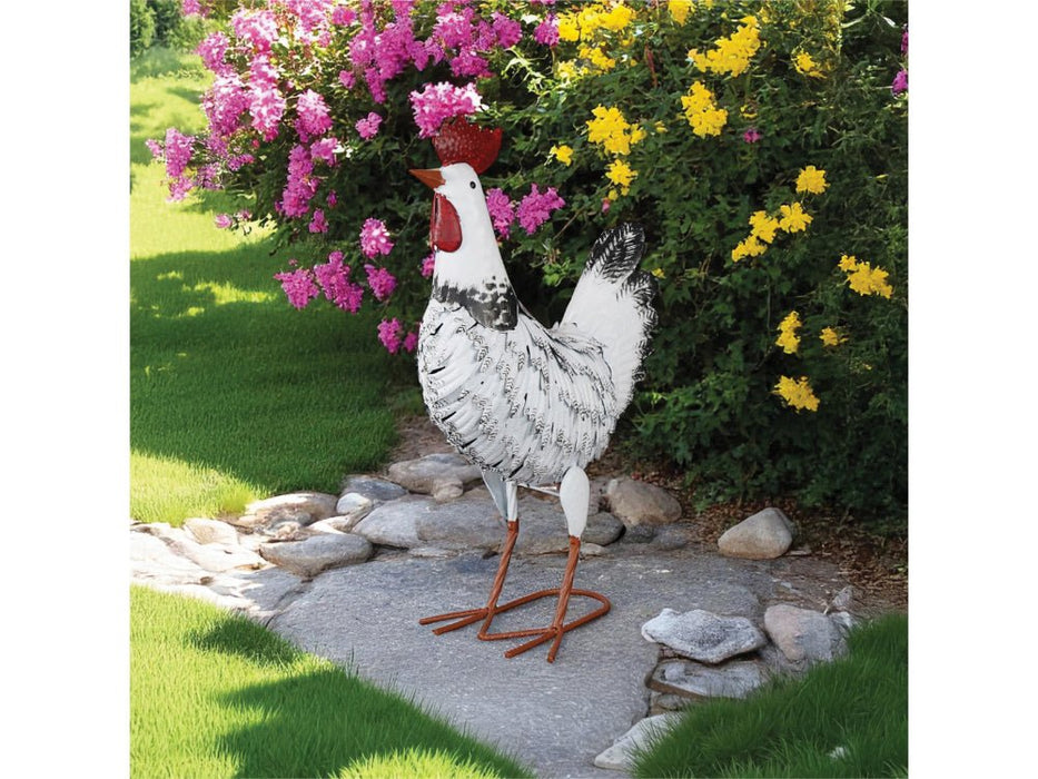 St Helens Home and Garden Metal Chicken Garden Ornament 48cm Height_Garden Ornaments