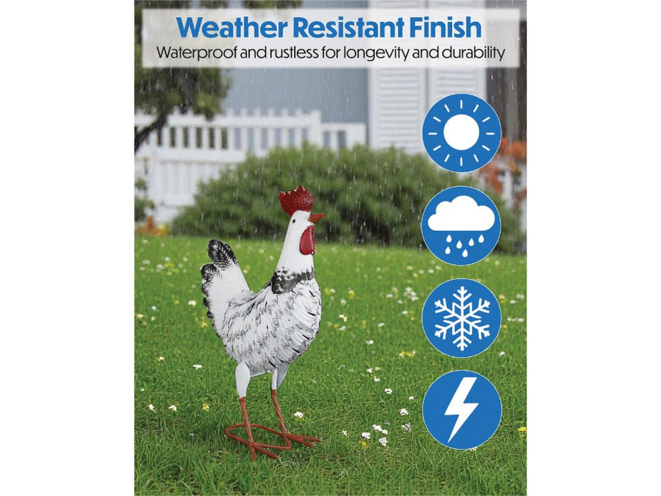 St Helens Home and Garden Metal Chicken Garden Ornament 48cm Height_Garden Ornaments