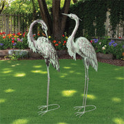 Pair of Metal Heron Garden Ornaments_Garden Ornaments