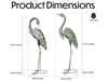 St Helens Home and Garden Pair of Metal Heron Garden Ornament_Garden Ornaments