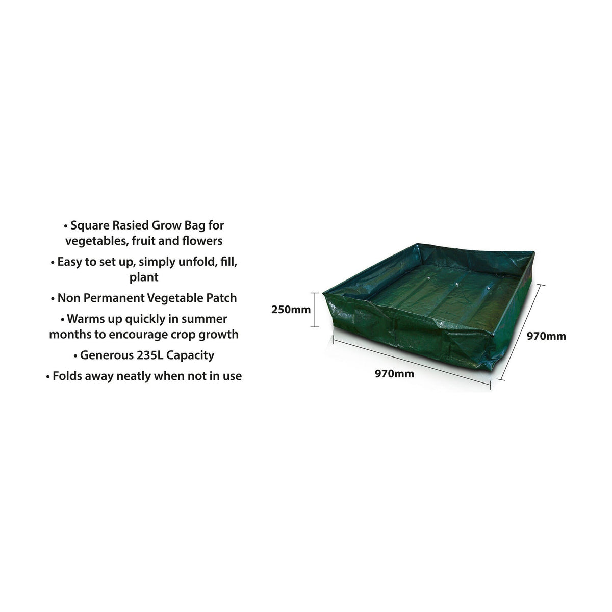St Helens Home and Garden Raised Square Grow Bag_Grow Bags