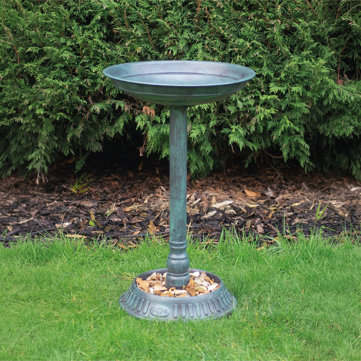 Green Ornamental Garden Bird Bath_Bird Baths