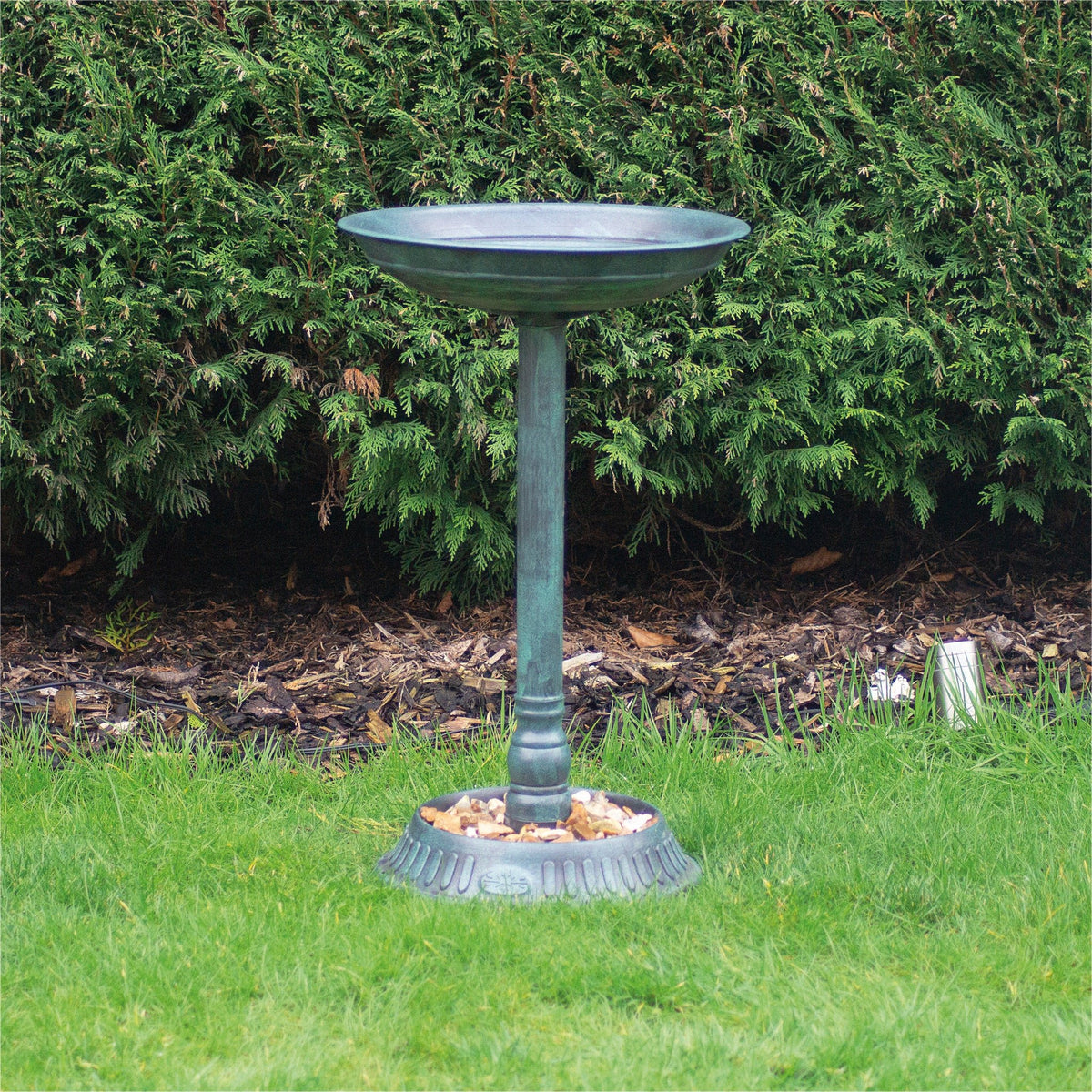 Green Ornamental Garden Bird Bath_Bird Baths