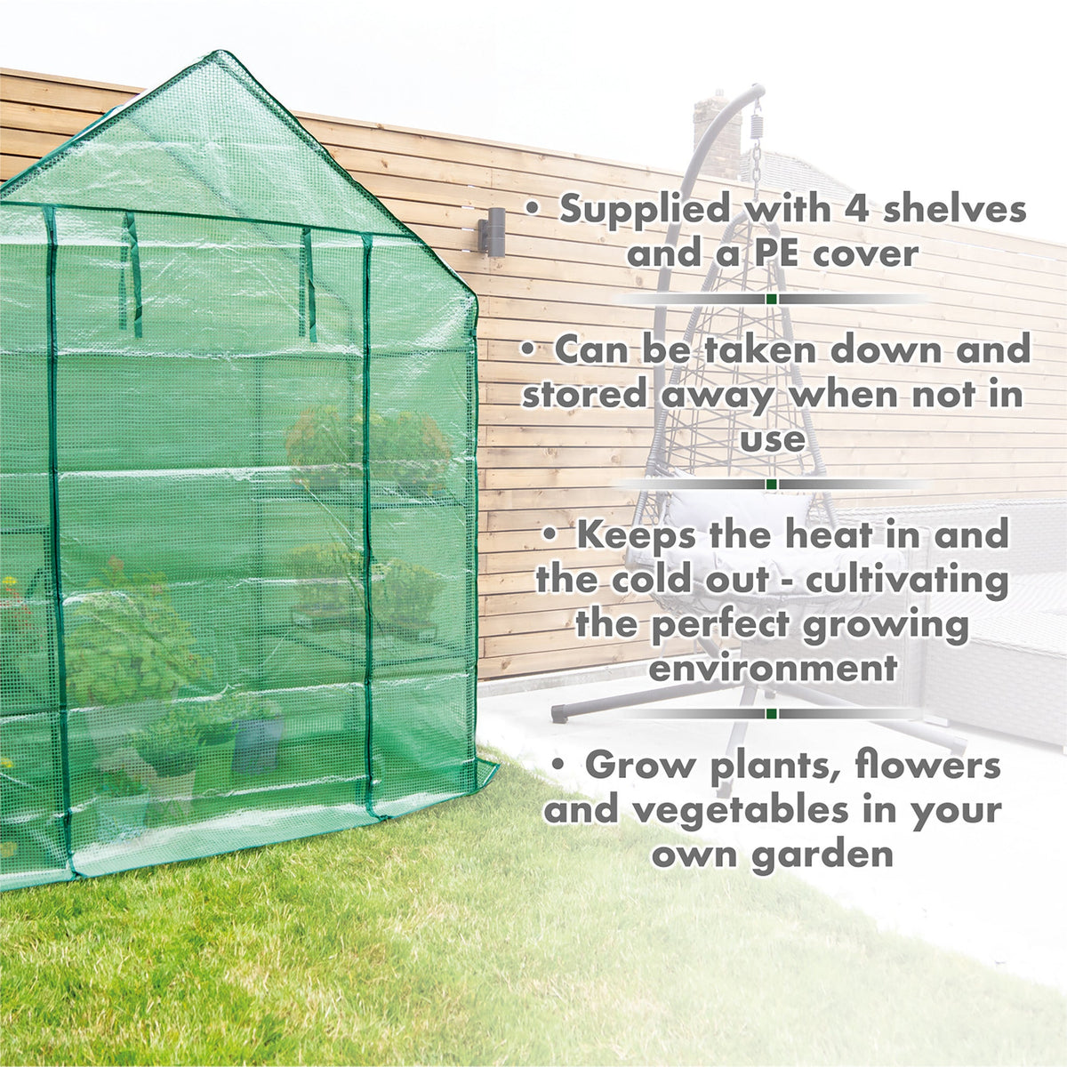 St Helens Home and Garden Walk-In Greenhouse_Grow Bags