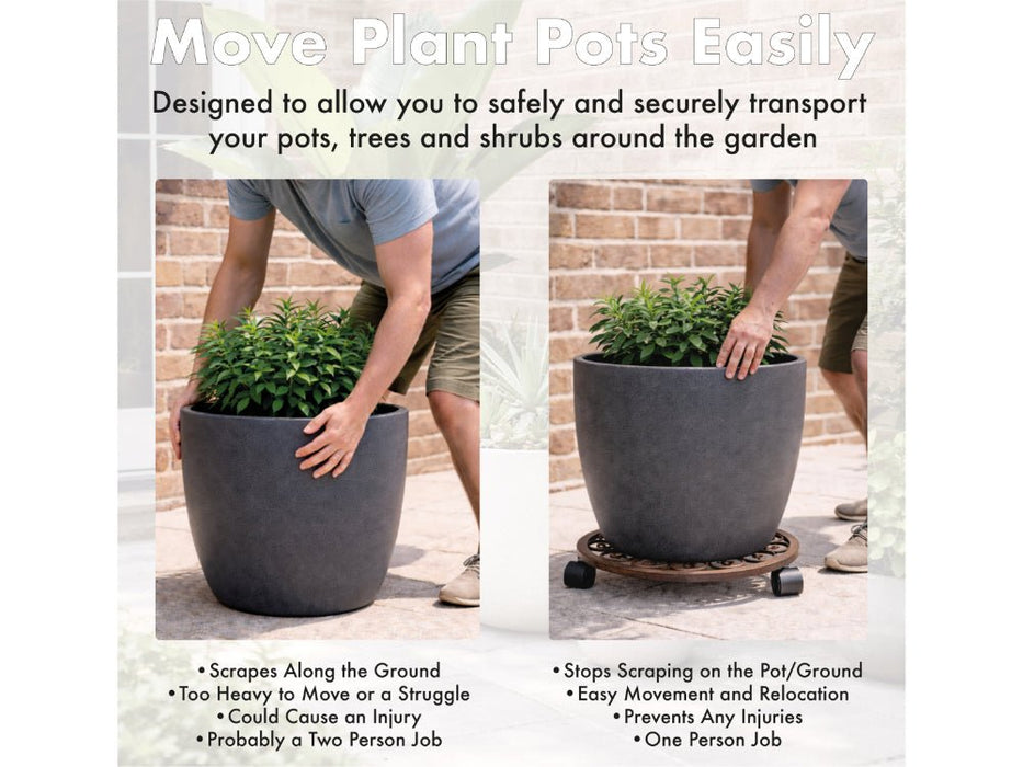 St Helens Home and Garden Flower Pot Mover Victorian Design_Pot Caddies