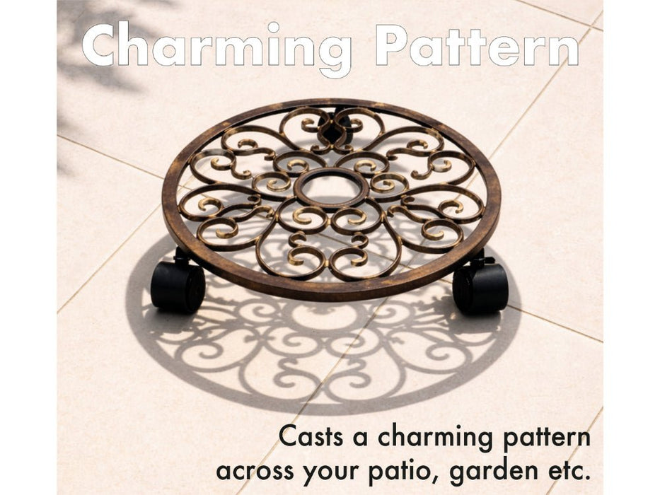 St Helens Home and Garden Flower Pot Mover Victorian Design_Pot Caddies