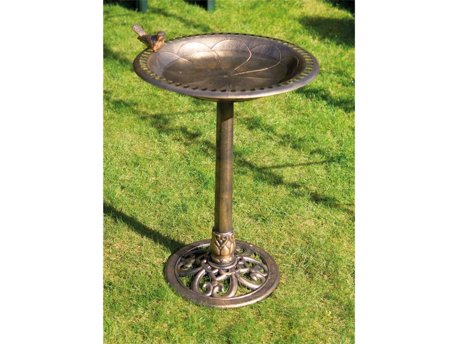 St Helens Bronze Home and Garden Ornamental Free Standing, Weather Resistant, Pedestal style, Easy Assemble Bird Bath_Bird Baths