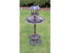 St Helens Home Garden Ornamental Free Standing, Weather Resistant, Pedestal style, Easy Assemble Bird Bath Feeder with Solar Powered Light_Bird Baths
