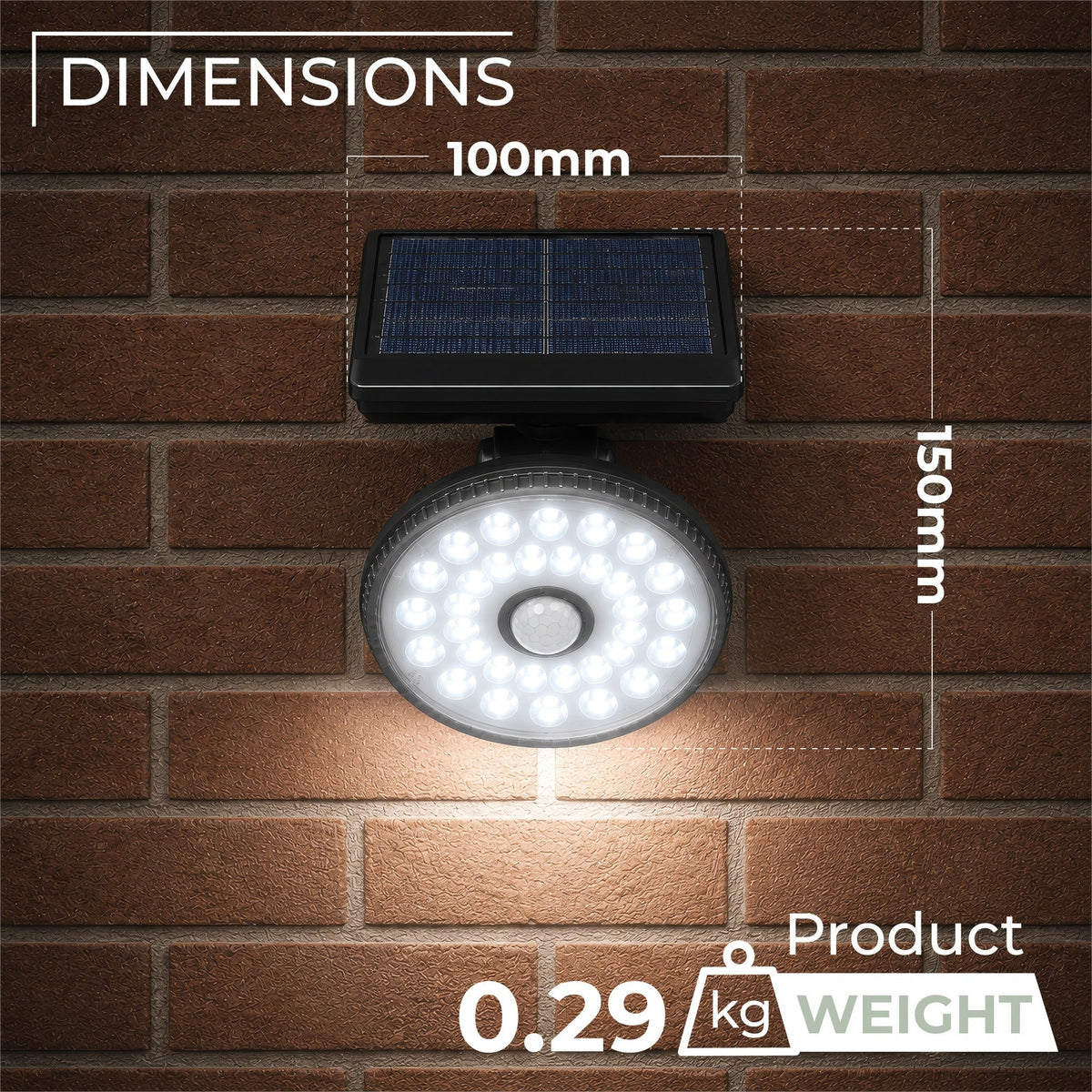 LED Solar Security Wall Lamp - 1,000 Lumens_Pond Lighting