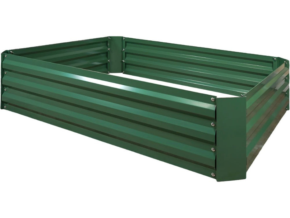St Helens Home and Garden Metal Raised Garden Bed, Rectangle Green_Planters