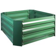 St Helens Home and Garden Metal Raised Garden Bed, Square Green_Planters