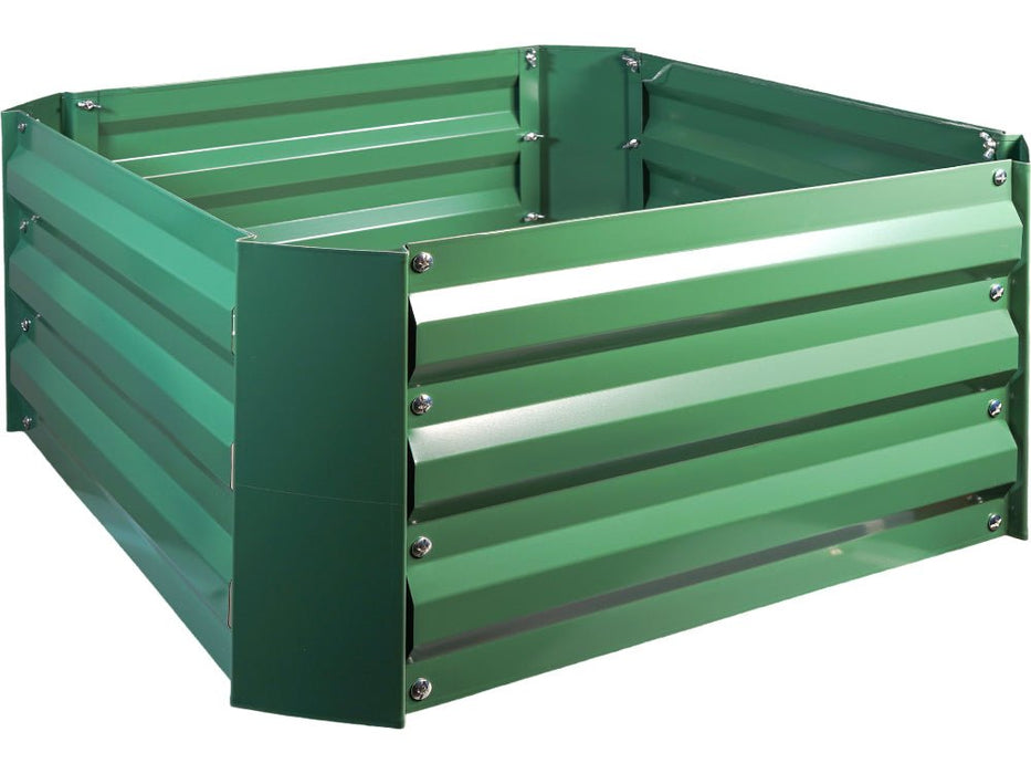 St Helens Home and Garden Metal Raised Garden Bed, Square Green_Planters