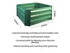 St Helens Home and Garden Metal Raised Garden Bed, Square Green_Planters