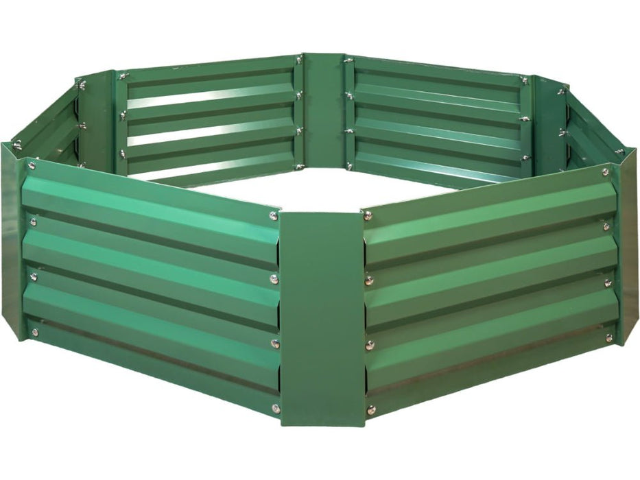 St Helens Home and Garden Metal Raised Garden Bed, Hexagon Green_Planters