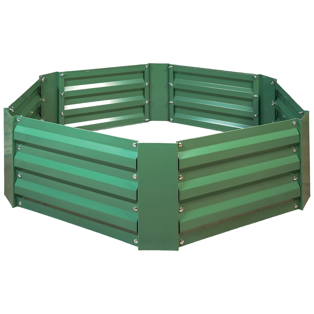 St Helens Home and Garden Metal Raised Garden Bed, Hexagon Green_Planters