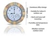 Sandstone Effect 13 Inch Outdoor and Indoor Wall Clock with Thermometer & Hygrometer_Clocks