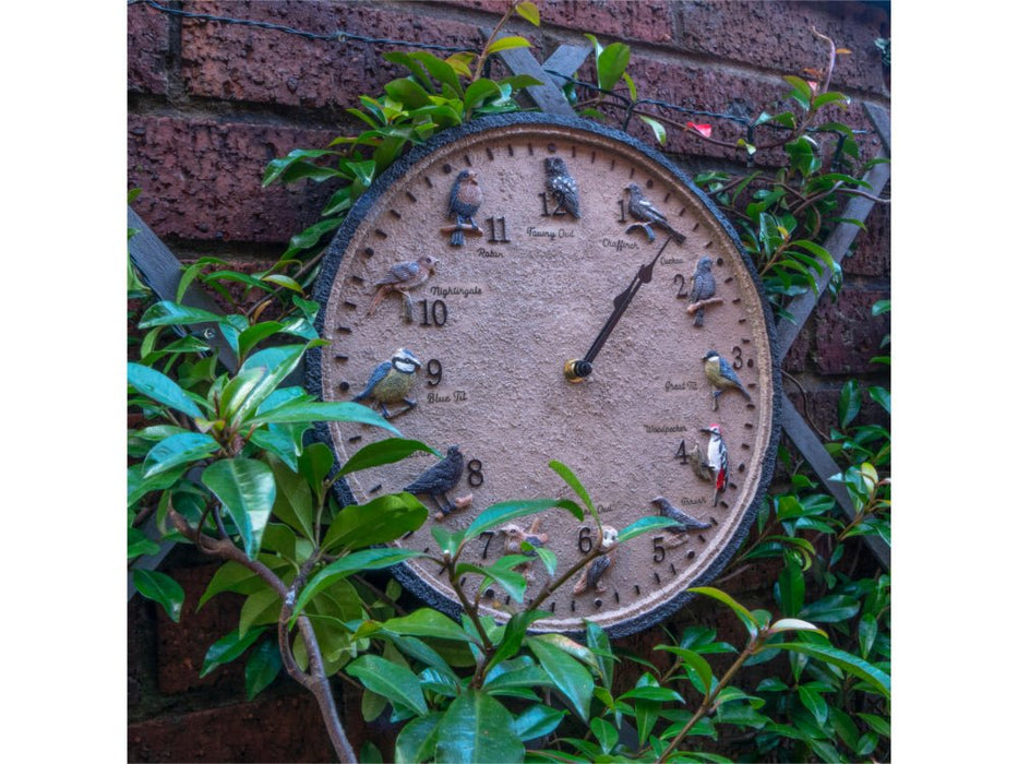 Wild Birds Design 12" Outdoor/Indoor Wall Clock_Clocks